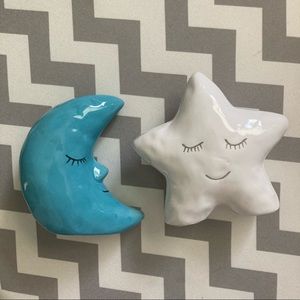 Moon & Stars Ceramic Decor Set